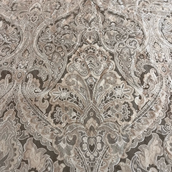 Pottery barn McKenna Paisley cal king organic cotton duvet cover white/ grey - Picture 6 of 12